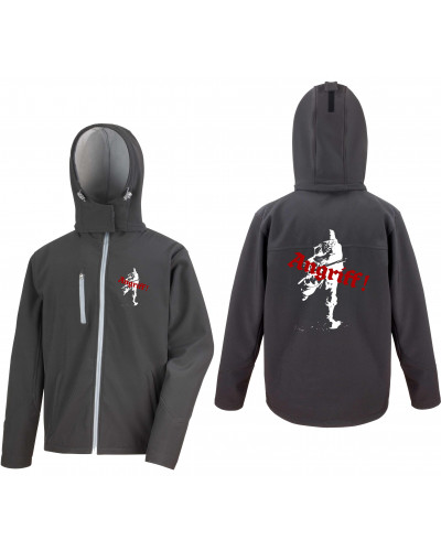Bestickte Herren Softshell Kapuzenjacke (Soldat, Angriff)