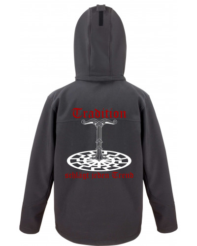 Bestickte Herren Softshell Kapuzenjacke (Tradition schlägt jeden Trend)