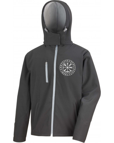 Bestickte Herren Softshell Kapuzenjacke (Vegvisir)