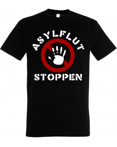 Herren T-Shirt (Asylflut stoppen)