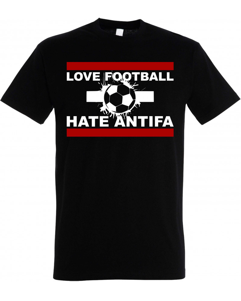 Herren T-Shirt (Love Football hate Antifa)