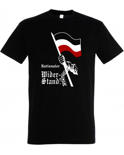 Herren T-Shirt (Nationaler Widerstand, Fahne)