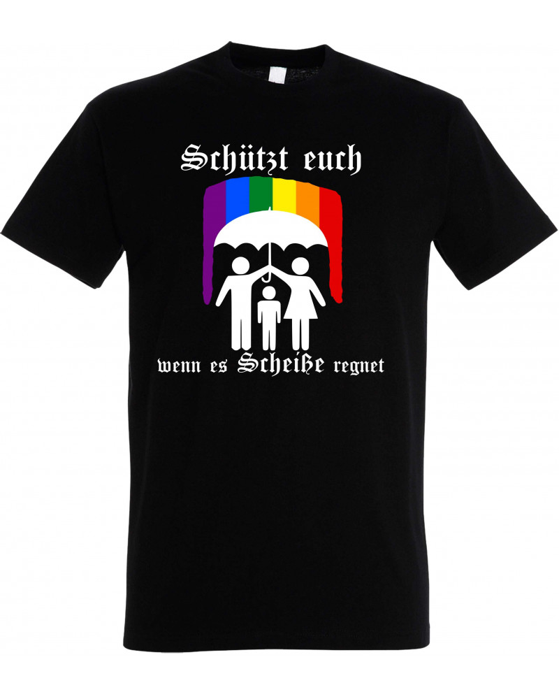 Herren T-Shirt (Schützt euch wenn es Scheiße regnet)