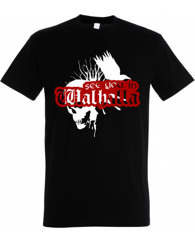 Herren T-Shirt (See you in Walhalla, Totenkopf)