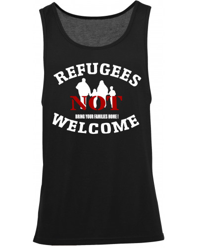 Herren Tanktop "Sport" (Refugees not welcome)