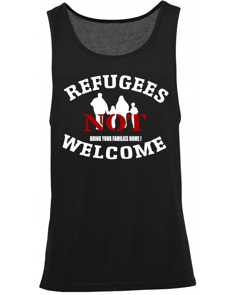 Herren Tanktop "Sport" (Refugees not welcome)
