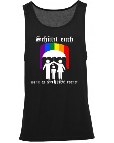 Herren Tanktop "Sport" (Schützt euch wenn es Scheiße regnet)