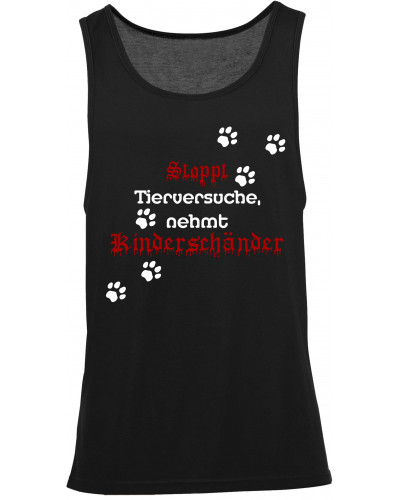 Herren Tanktop "Sport" (Stoppt Tierversuche, nehmt Kinderschänder)