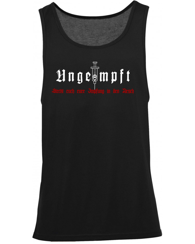 Herren Tanktop "Sport" (Ungeimpft, Steckt euch eure Impfung in den Arsch)