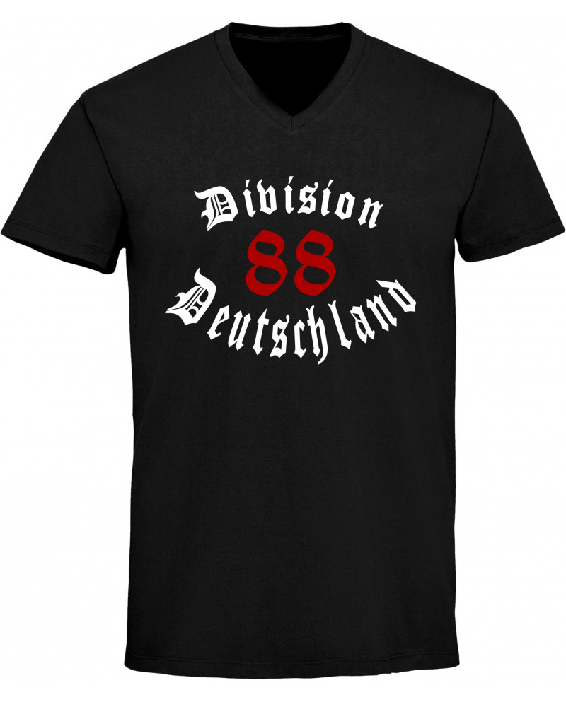 Herren V-Ausschnitt T-Shirt (Division 88 Deutschland)