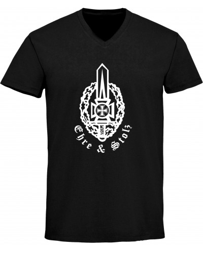 Herren V-Ausschnitt T-Shirt (Ehre & Stolz)