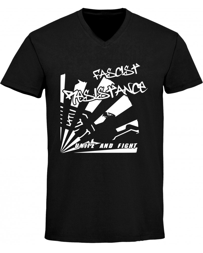 Herren V-Ausschnitt T-Shirt (Fascist Resistance)