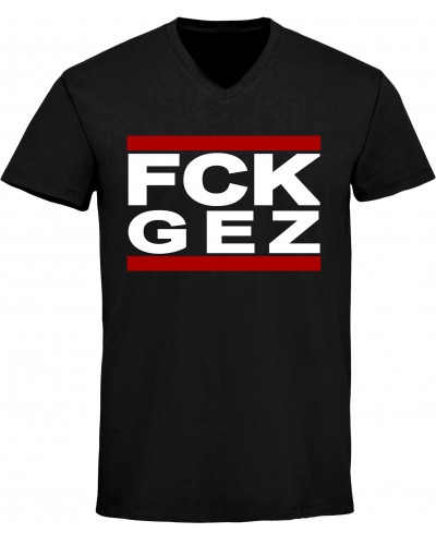 Herren V-Ausschnitt T-Shirt (FCK GEZ)