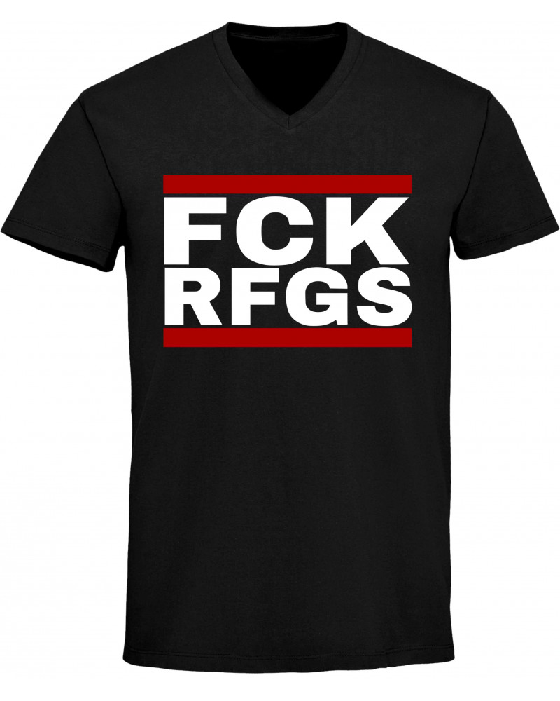 Herren V-Ausschnitt T-Shirt (FCK RFGS)