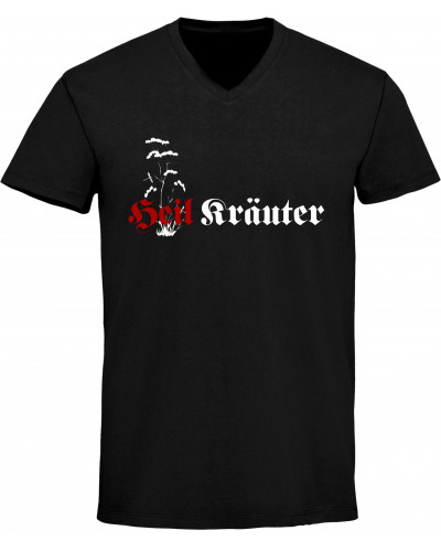 Herren V-Ausschnitt T-Shirt (Heil Kräuter)