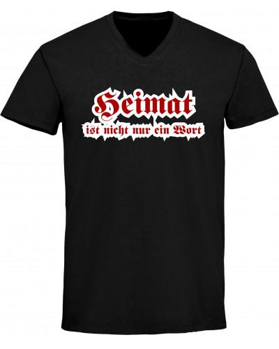 Herren V-Ausschnitt T-Shirt (Heimat ist nicht nur ein Wort)