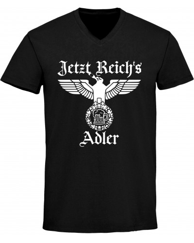 Herren V-Ausschnitt T-Shirt (Jetzt Reichs Adler)