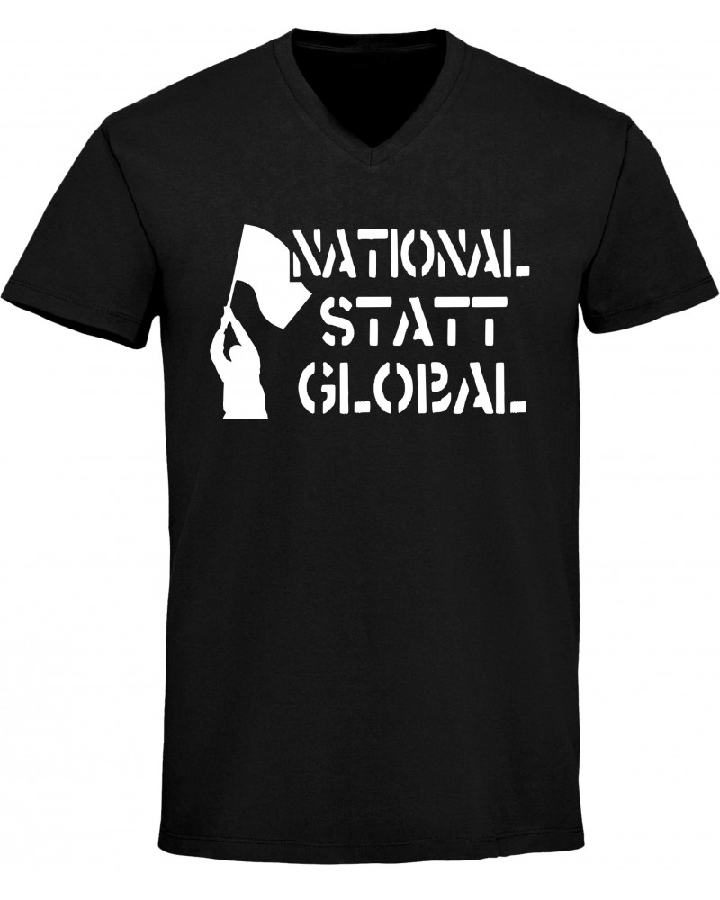 Herren V-Ausschnitt T-Shirt (National statt global)