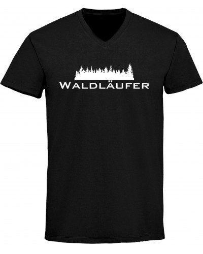 Herren V-Ausschnitt T-Shirt (Waldläufer)