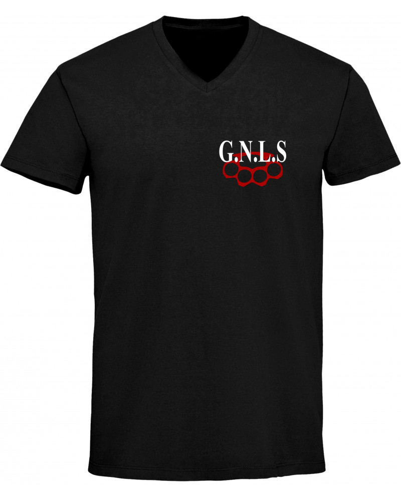 Herren V-Ausschnitt T-Shirt (GNLS, Schlagring)