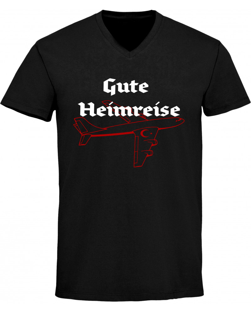 Herren V-Ausschnitt T-Shirt (Gute Heimreise)