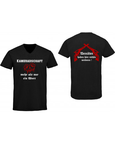 Herren V-Ausschnitt T-Shirt (Kameradschaft mehr als nur ein Wort)