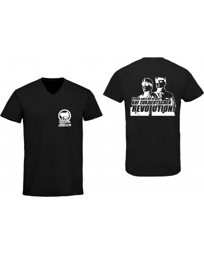 Herren V-Ausschnitt T-Shirt (Komm zur Revolution)