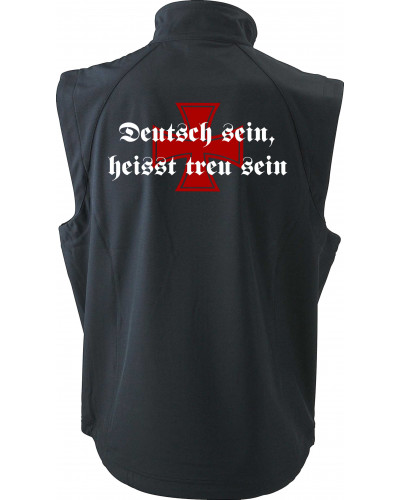 Bestickte Herren Weste (Deutsch sein, heißt treu sein)