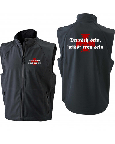 Bestickte Herren Weste (Deutsch sein, heißt treu sein)