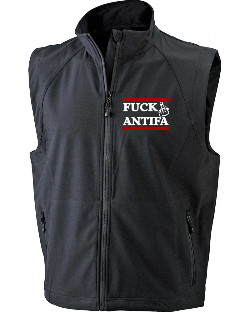 Bestickte Herren Weste (Fuck Antifa)
