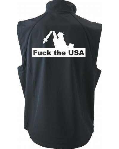 Bestickte Herren Weste (Fuck the USA)