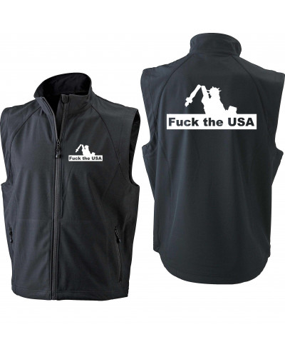 Bestickte Herren Weste (Fuck the USA)