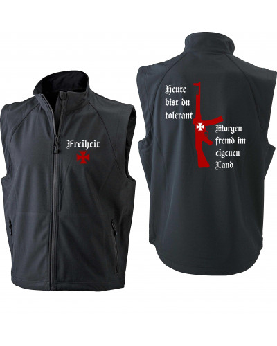 Bestickte Herren Weste (Heute tolerant morgen fremd im eigenen Land)