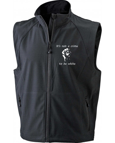 Bestickte Herren Weste (Its not a crime to be white)
