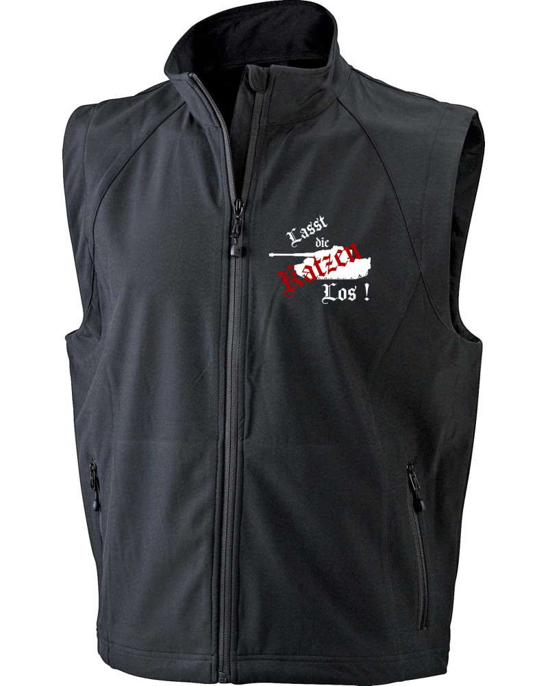 Bestickte Herren Weste (Lasst die Katzen los)
