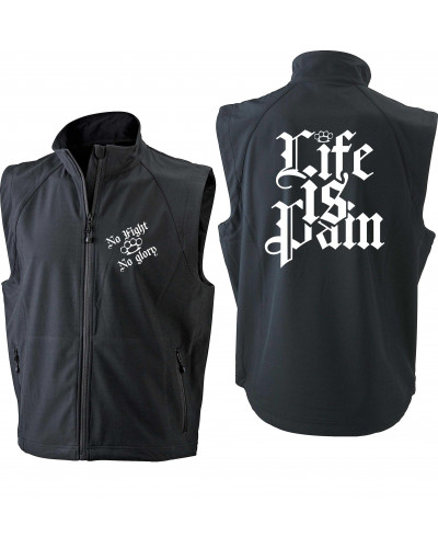 Bestickte Herren Weste (Life is Pain)