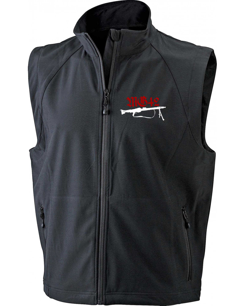 Bestickte Herren Weste (Mg42 Einigkeit, Recht und Freiheit)