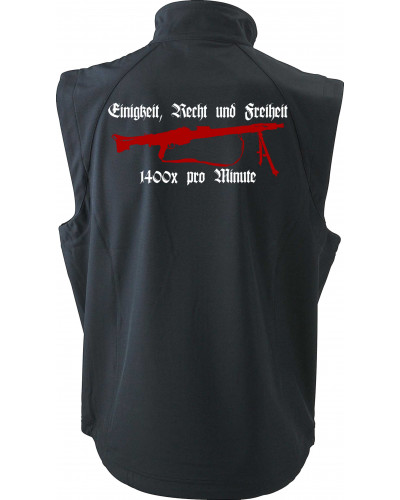 Bestickte Herren Weste (Mg42 Einigkeit, Recht und Freiheit)