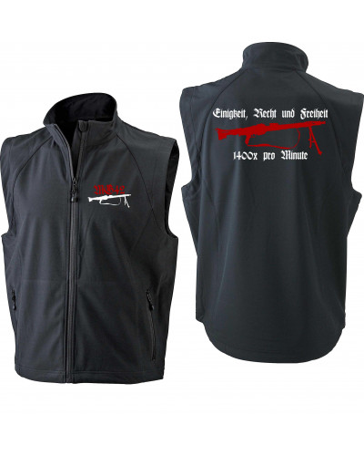 Bestickte Herren Weste (Mg42 Einigkeit, Recht und Freiheit)