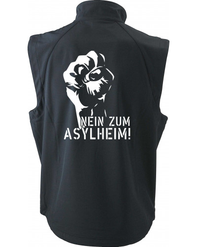 Bestickte Herren Weste (Nein zum Asylheim)