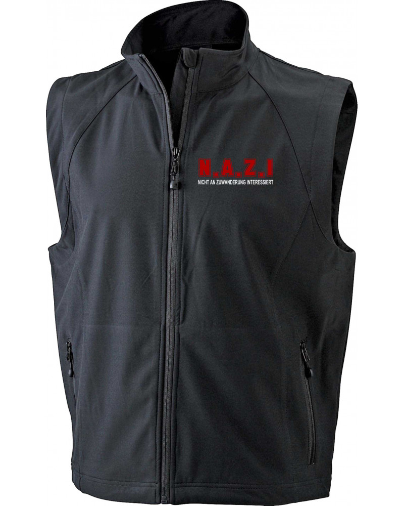 Bestickte Herren Weste (Nicht an Zuwanderung interessiert, Fahne)