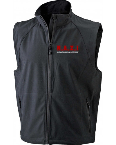 Bestickte Herren Weste (Nicht an Zuwanderung interessiert, Fahne)