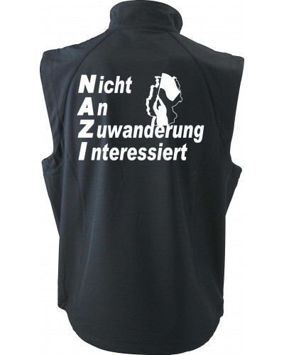 Bestickte Herren Weste (Nicht an Zuwanderung interessiert, Fahne)