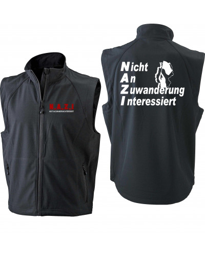 Bestickte Herren Weste (Nicht an Zuwanderung interessiert, Fahne)