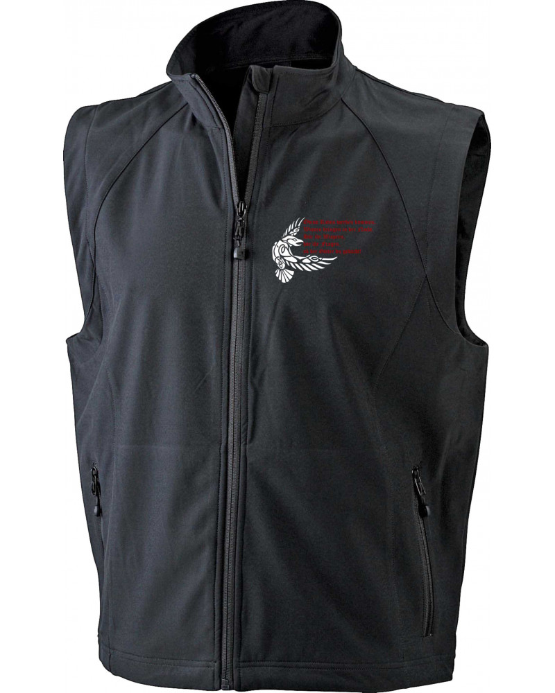 Bestickte Herren Weste (Odins Raben werden kommen)