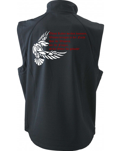 Bestickte Herren Weste (Odins Raben werden kommen)