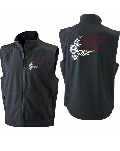 Bestickte Herren Weste (Odins Raben werden kommen)