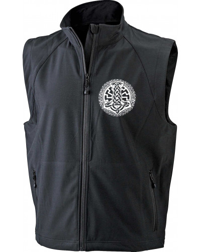 Bestickte Herren Weste (Schwarze Sonne, Thorhammer)