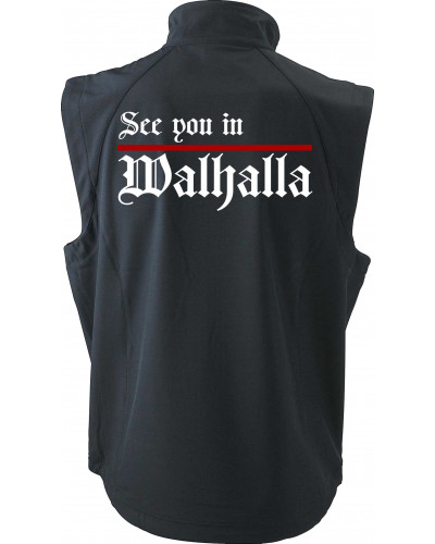 Bestickte Herren Weste (See you in Walhalla, Strich)
