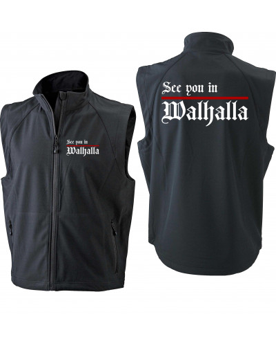 Bestickte Herren Weste (See you in Walhalla, Strich)